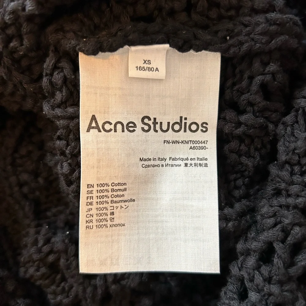 Acne Studios Black Crochet Mini Dress - Picture 6 of 8
